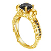 Trendy Zircon Rose Gold Skull Rings