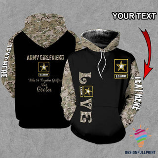 Armee Freundin personalisierte Unisex Größe Hoodie