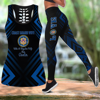 Coast Guard Wife Reserve Tank Top And Leggings Set