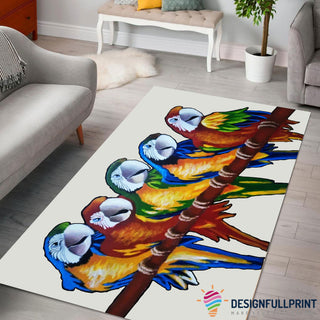 Happy Parrot Friends Parrot Family Rug NH