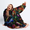 Gift For Shark Lovers Colorful Ocean And Sharks Snug Hoodie For Teens And Adults