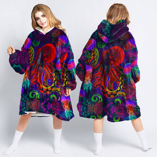 Octopus Gift Colorful Ocean And Octopus Snug Hoodie For Teens And Adults