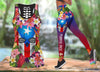 Skull Gift Puerto Rico Floral Skull Combo Outfit Tank Top Legging Set