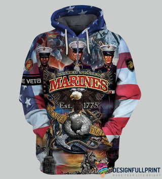 Gift For Veteran Lover Gift For Army US Marine Veteran Proud Sherpa Unisex Size Hoodie CH