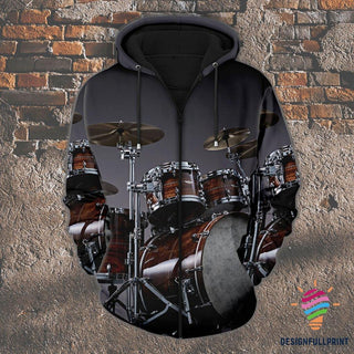 Premium Unique Drummer Zip Hoodie Ultra Soft and Warm HG