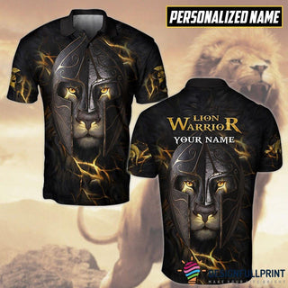 Lion Warrior Gladiator Helmet Personalized Polo Shirt NHD