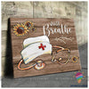 Gifts For Nurses Mydoprint Just Breathe Stethoscope & Nurse Cap Wall Art Canvas LN