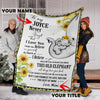 Gift For Elephant Lover Personalized Elephant Family Blanket Sherpa Premium Blanket