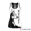 Doberman Pinscher Black Tattoos Tank Top And Leggings Set HG Gifts For Dog Lovers
