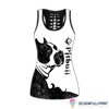 Pitbull Black Tattoos Legging Hollow Tank Combo Leggings Set HG