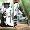 Doberman Pinscher Black Tattoos Tank Top And Leggings Set HG Gifts For Dog Lovers