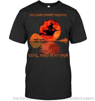 Gift For Hippie Hippie Orange Moon Witch Black TShirt CH