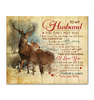 Deer Canvas To My Husband I Love You Forever And Always