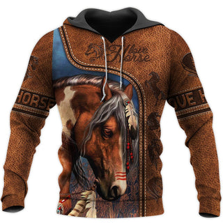 Gift For Horse Lover Love Horse 3D All Over Printed Shirts Brown