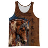 Gift For Horse Lover Love Horse 3D All Over Printed Shirts Brown