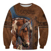 Gift For Horse Lover Love Horse 3D All Over Printed Shirts Brown