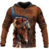 Gift For Horse Lover Love Horse 3D All Over Printed Shirts Brown