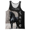 Gift For Horse Lover Love Horse 3D All Over Printed Shirts Black