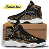 Black Personalized October King JD 13 Shoes HG