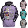 Skull Gift Multi-color Skull Hoodie We Don't Know How Strong We Are Until Being Strong Is The Only Choice We Have Sugar Skull Cancer Awareness Hoodie