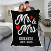 Personalized Mrs And Mrs Blanket HG
