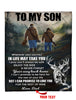 Gift For Hunting Lover Gift For Dad Wherever Your Journey In Life Deer Hunting Dad To Son Custom Blanket HG