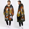 Halloween Gift World Of Ghost Boo And Pumpkins Wearable Blanket Snug Hoodie For Teens And Adults HG