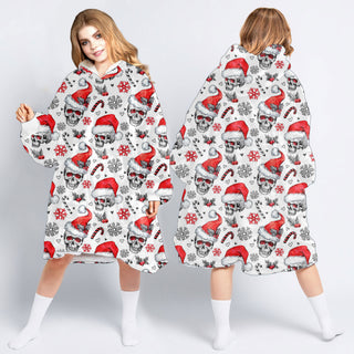 Christmas Xmas Gifts Skull Gifts For Skull Lovers Skull Wearable Blanket Snug Hoodie For Teens And Adults HG