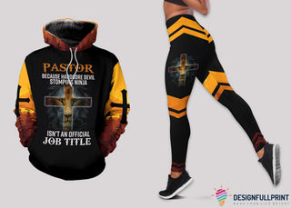 Pastor Because Hardcore Devil Stomping Ninja Is Not An Official Job Title Personalized US Size Hoodie And Leggings Set