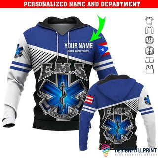Personalized Name And Department EMS Hoodie 3D All Over Printed Clothes Long Sleeve Shirt T shirt Bomber Shorts Men Tank Top HG