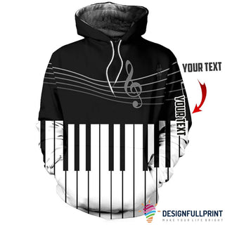 Music Note Hoodie Black And White Hoodie 3D All Over Printed Clothes Long Sleeve Shirt T shirt Bomber Shorts Men Tank Top HG