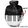 Music Note Hoodie Black And White Hoodie 3D All Over Printed Clothes Long Sleeve Shirt T shirt Bomber Shorts Men Tank Top HG