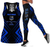 Gifts for Police Officers Police Woman Tank Top And Leggings Set