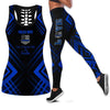 Gifts for Police Officers Police Wife Tank Top And Leggings Set NYPDThin Blue Line Tank Blue Lives Matter Tank