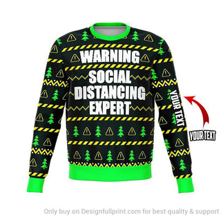 Social Distancing Expert Funny 2020 Personalized Sweater Unisex US Size Social Distancing Sweater HG