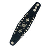 Rock Spikes Rivet Skull Wide Cuff Leather Bracelet - designfullprint