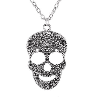 Vintage Mask Shape Skull Necklace