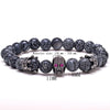 Braided Vintage Skull Leather Bracelet