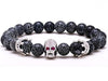 Braided Vintage Skull Leather Bracelet