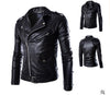 Men Leather Jacket Motorcycle Jacket Black