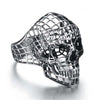 Vintage Hollow Stainless Steel Skull Ring
