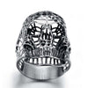 Vintage Hollow Stainless Steel Skull Ring
