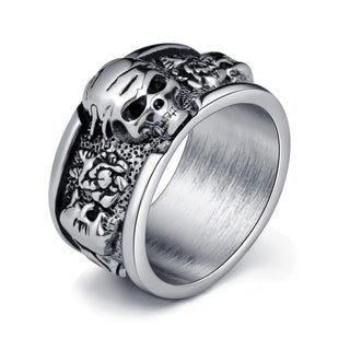 Biker Steampunk Skull Ring