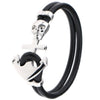 Skull Anchor Leather Rope Bracelet