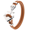 Skull Anchor Leather Rope Bracelet
