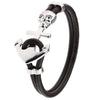 Skull Anchor Leather Rope Bracelet