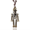 Vintage Skull Robot Leather Necklace