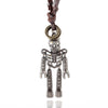 Vintage Skull Robot Leather Necklace