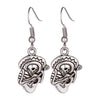 Silver Plated Guitar Skull Earrings