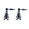 Fashion Black Skull Stud Earrings